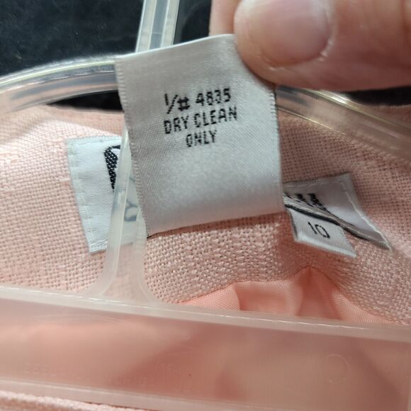 Vintage Atrium Collection 2pc Set Pink Size 10 Polyester Blend Blazer And Skirt - Picture 9 of 15